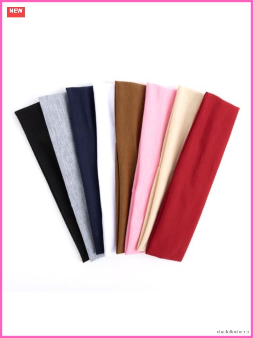8pc Soft Non Slip Headbands Stretch Yoga Running Hair Accessories